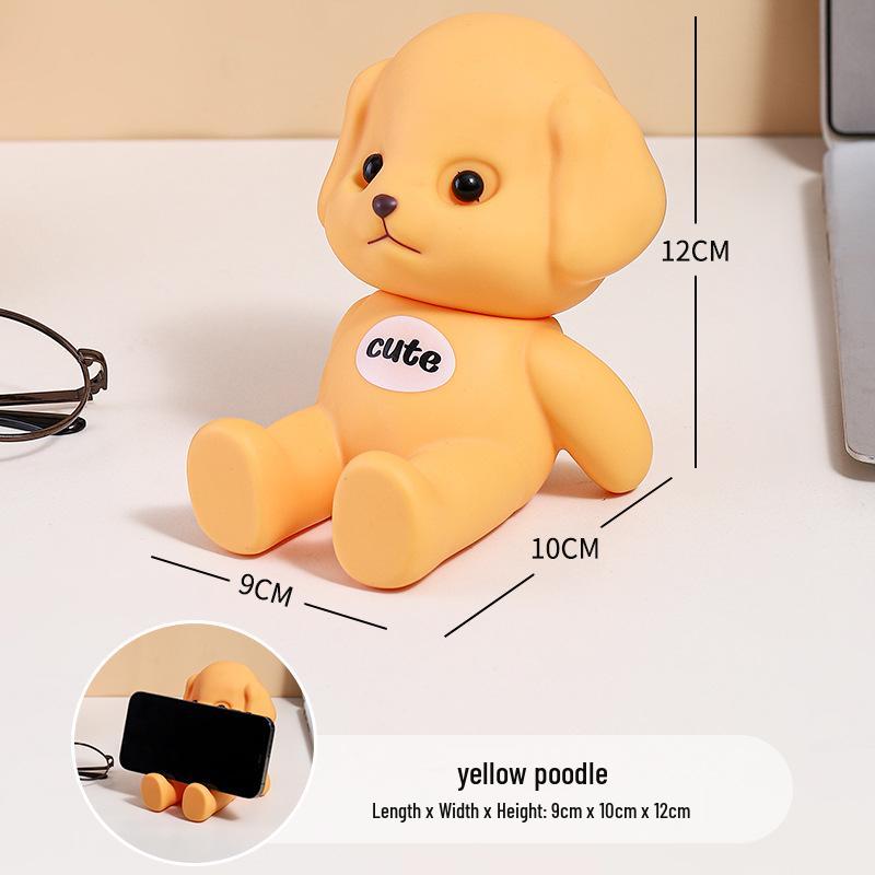 

Благородный солдат медведь собака держатель для телефона: Фигурка-подставка для мобильного телефона, Милое настольное украшение, подарок