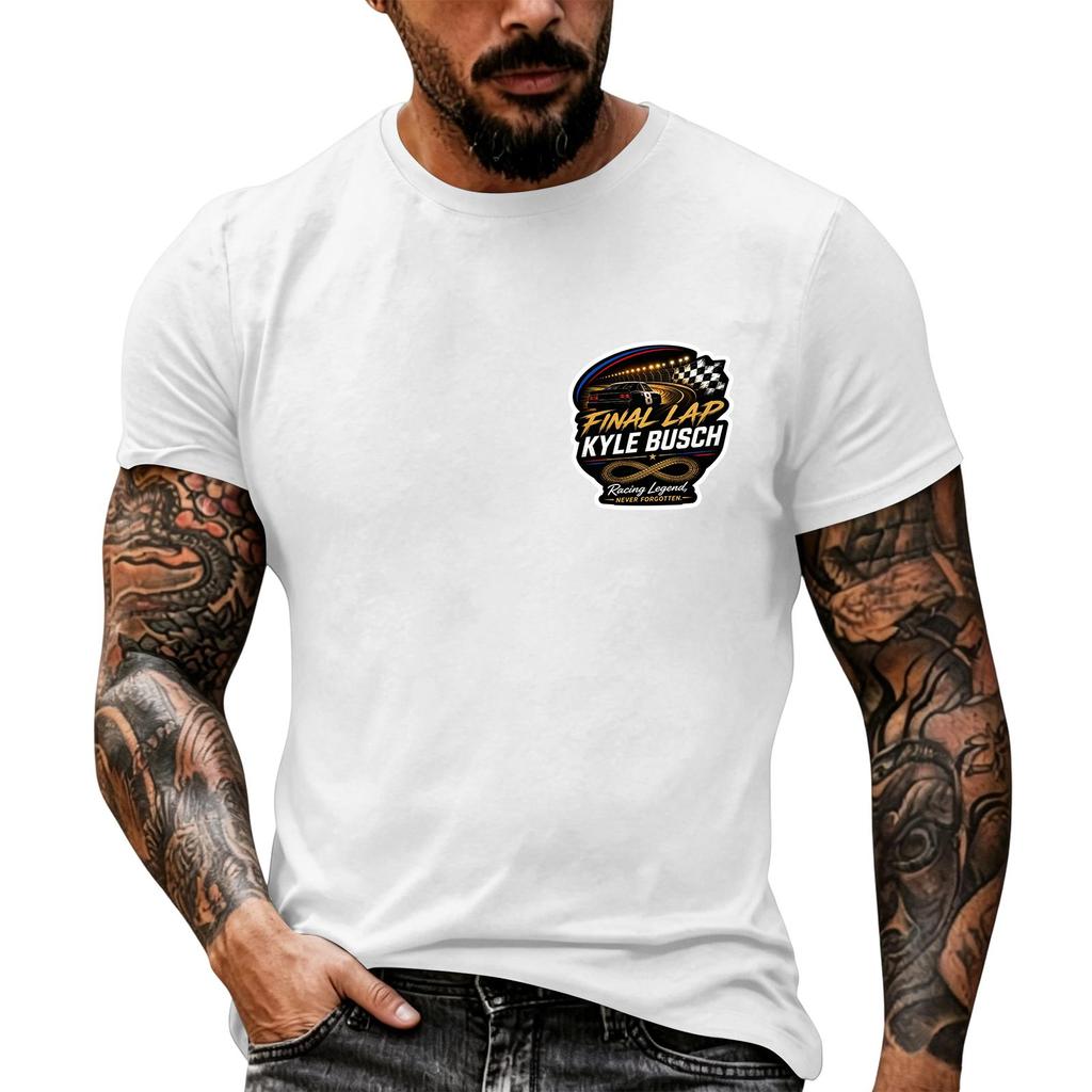 Men's Short Sleeve T Shirt Nascar Racing Inspired Graphic Tee Casual Summer Top Vintage Motorsport Enthusiast Shirt
