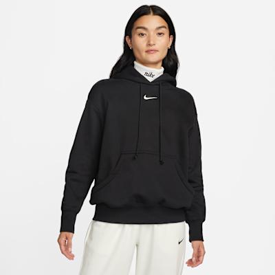 Nike embroidered-logo cotton hoodie S