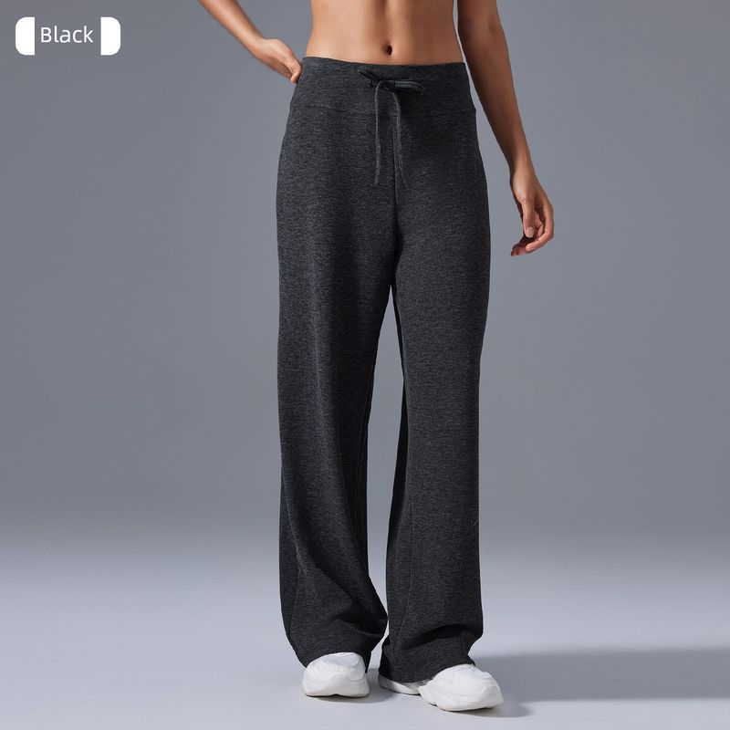 

Lu Same Style Casual Loose Loose Pants Women s Summer Thin Drawstring Drooping Slimming Fashion All-Match Straight-leg Sports Pants Black XL