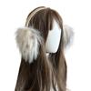Bowknot Plush Ear Muffs for Cold Weather Fashion Ear Protective Ear Warmers Thick Furry Ear Muff for Women Skiing Hiking