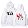 Men's Hoodie Marco Bezzecchi 2024 New Motorcycle Race 72 Driver Fan Printed Hoodie Men's and Women's Autumn Casual Coat Tops
