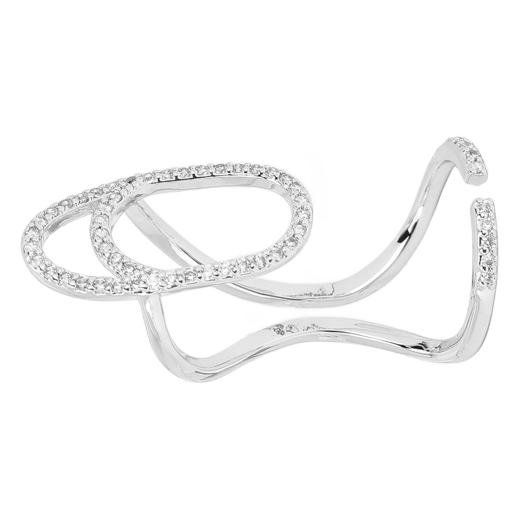 Nail Ring Safe Healthy Adjustable Fashionable Fingernail Jewelry Decorations for Parties Weddings3048 White Gold