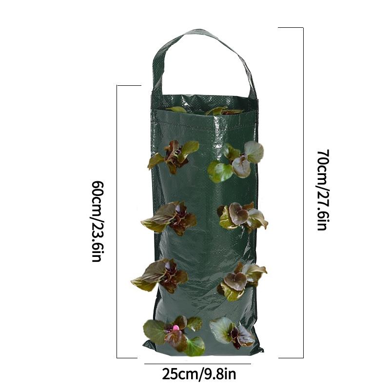 Hanging Strawberry Grow Bag Planter With Planting Holes Heavy Duty Durable Vertical Hanging Planter For Vegetable Tomato Potato
