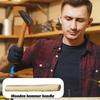 Octagonal Hammer Handle, Square-headed Hammer, Wooden Handle, Oval-shaped Wooden Grip.