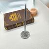 Electroplated Cylinder Pen & Flower Base Holder Set