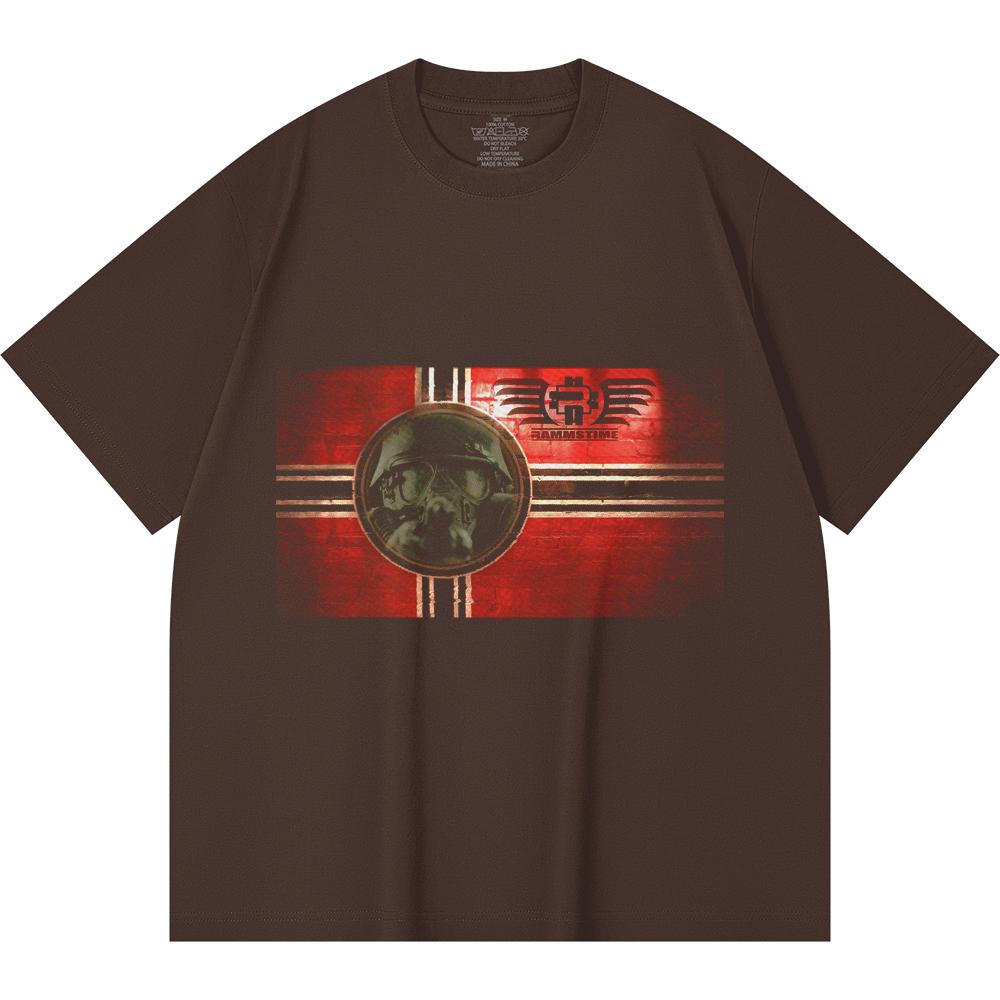 230 Gsm %100 Pamuk Heavy Metal Tişört Rock Grubu Popüler Müzik Baskılı Unisex Ağır Pamuk Tişört