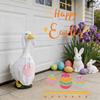 1 Set Easter Porch Goose Bunny Outfits Outdoor Garden Lawn Yard Goose Statue Rabbit Ears Costume Spring Holiday Party Dress-up Clothing