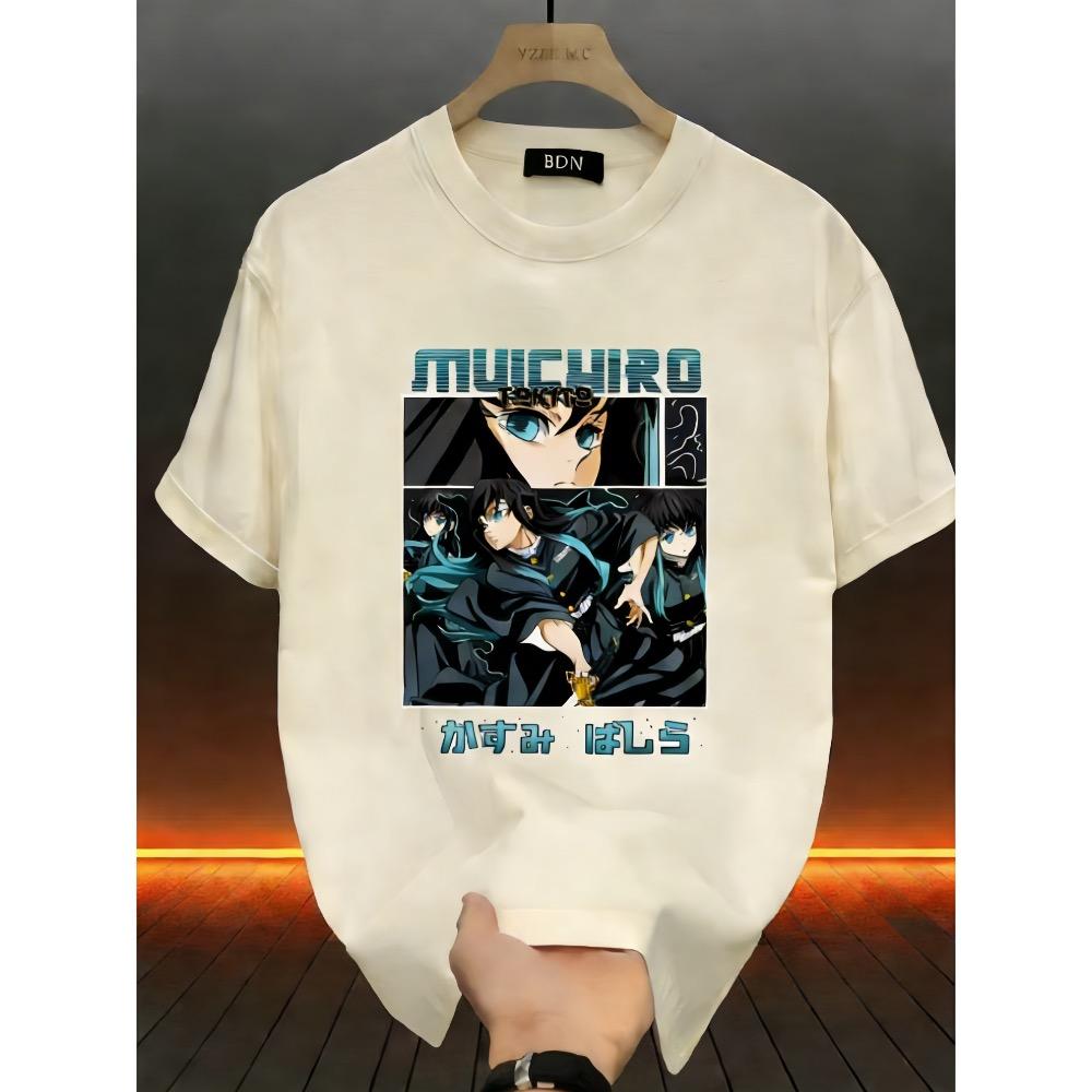 

Plus Size Demon Slayer Anime Printed Unisex Women Tshirt Casual Parent Child Top Summer Fashion Street Wear Y2K Harajuku Style S