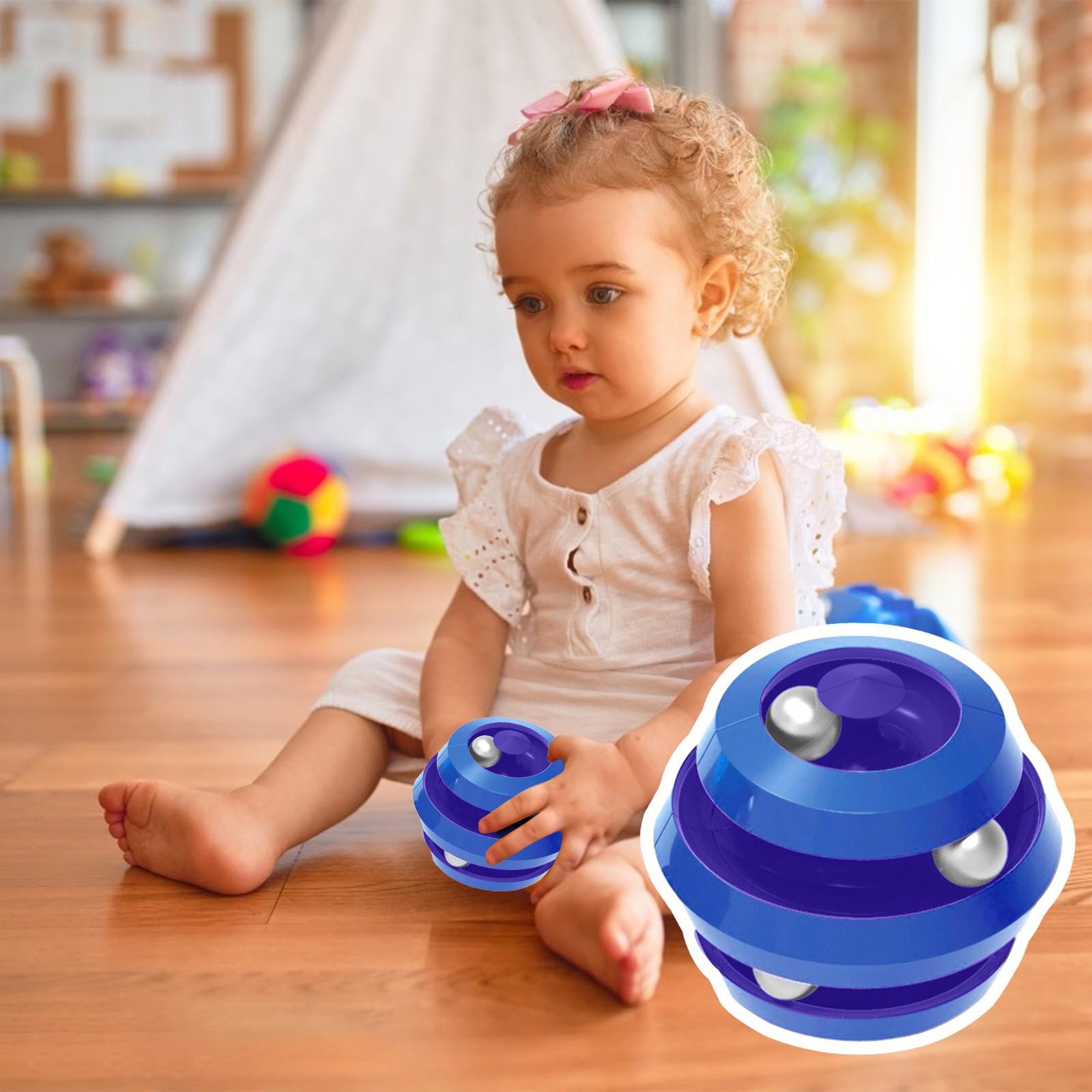 

Игрушки-орбиты из бисера, металлические головоломки-пинболы из стрессового металла, вращающиеся игрушки из бисера фиолетовый