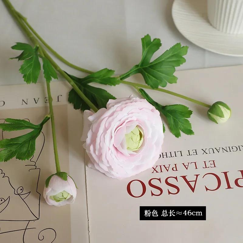 5 Stück Feuchtigkeitsspendend 3-köpfig Tau Lotus Pfingstrose Echte Haptik Künstliche Blumen Luxus Heim Tischdekoration Kunstblumen Hochzeitsdekoration