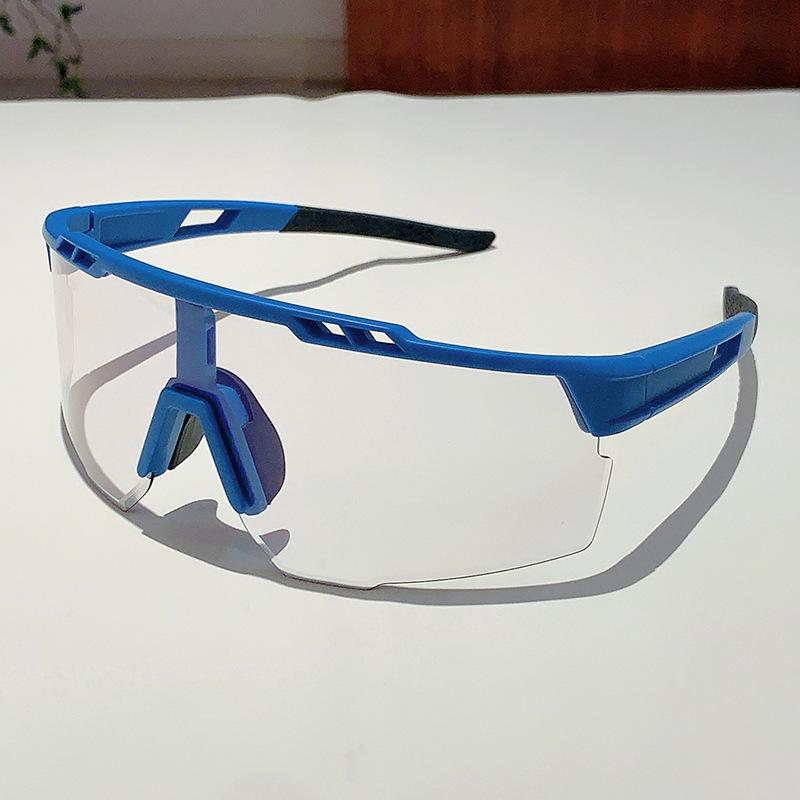Fashion color-changing glasses outdoor sports bicycle riding sunglasses wind trend large frame windproof sunglasses
