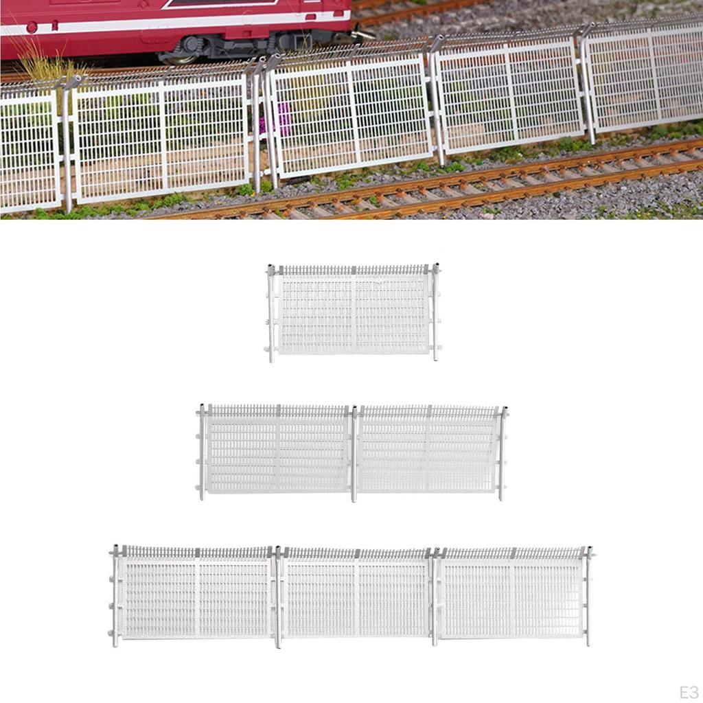 Model Railway Scenery Fence Easy Installation 1:64 Ornament for Micro Landscape Decor Building