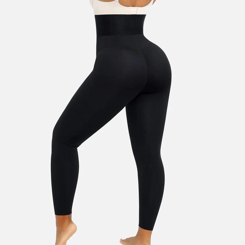 2026 European & American High-Waisted Tummy-Control Body Sculpting Butt-Lift Cropped Leggings with Zipper & Button Closure