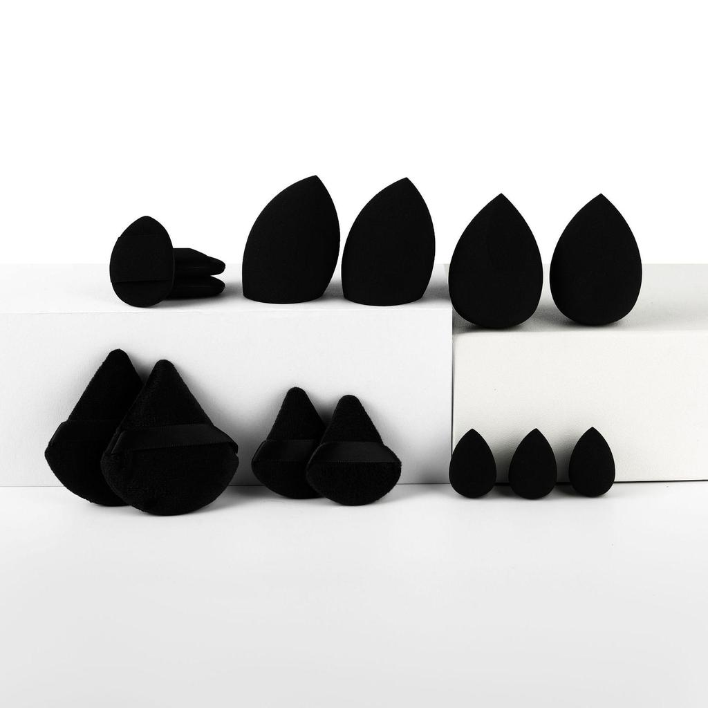 Multi-piece Powder Puff Set: Includes Beauty Blender, Thumb Puff, Mini Puff, and Cotton Puff In 5/14/19/25/34-piece Options.