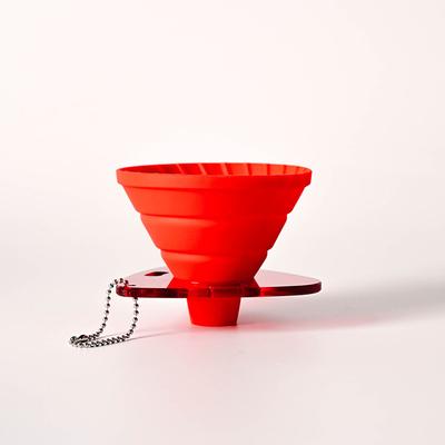 Collapsible Reusable Silicone Coffee Dripper- Filter Cone Coffee Drip Filter Cup Outdoors 1-2 People Coffee Dripper Filter Cup