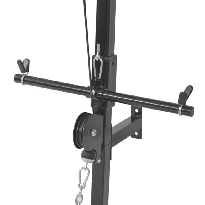 Weight Training Machine - vidaXL - 91369 - 2 Pulleys - Steel - Black