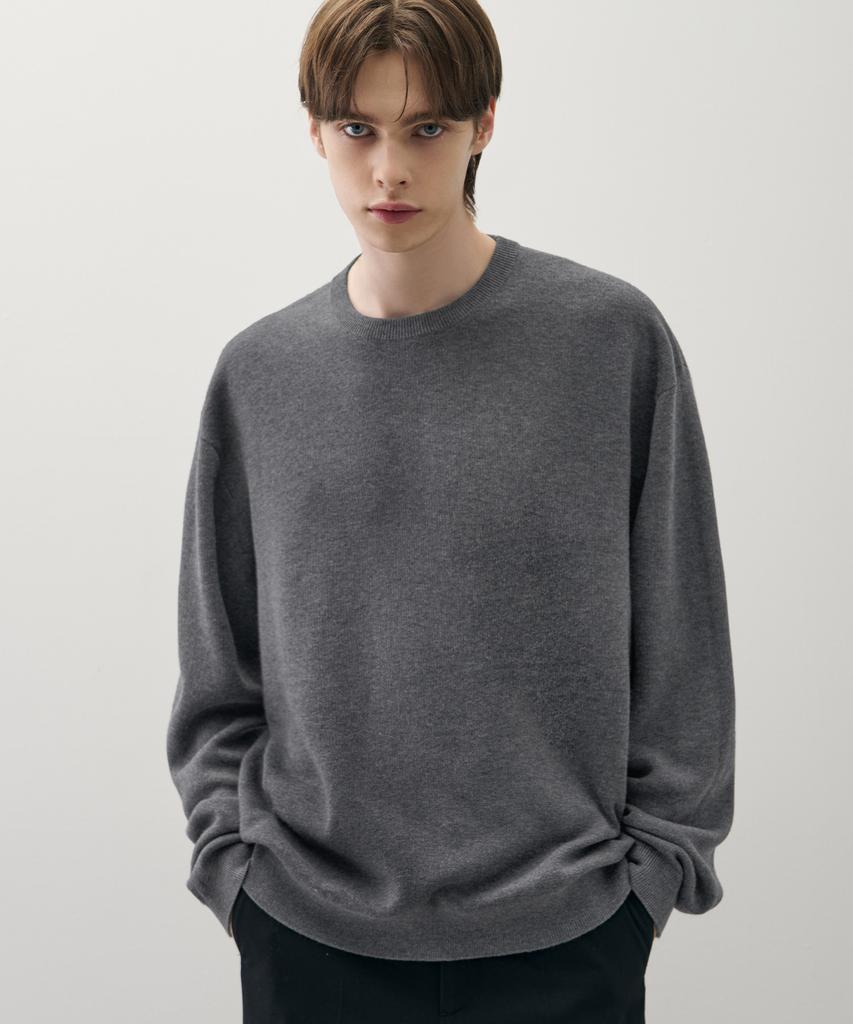 DRAW FIT Soft Wool Crop Round Knit [4 Colors]