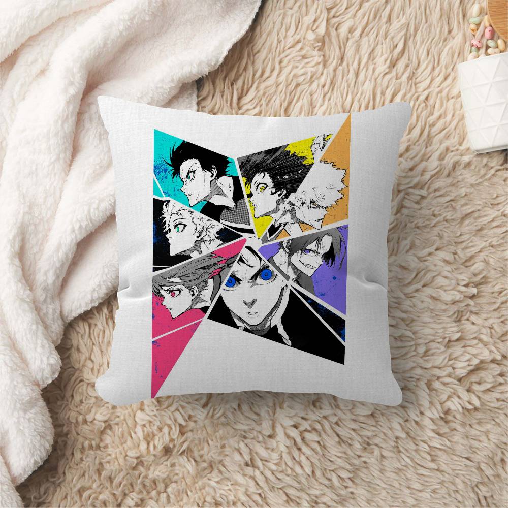 Anime Blue Lock Cushion Cover Inches Farmhouse Decor Home Throw Pillow Covers for Couch Decorations