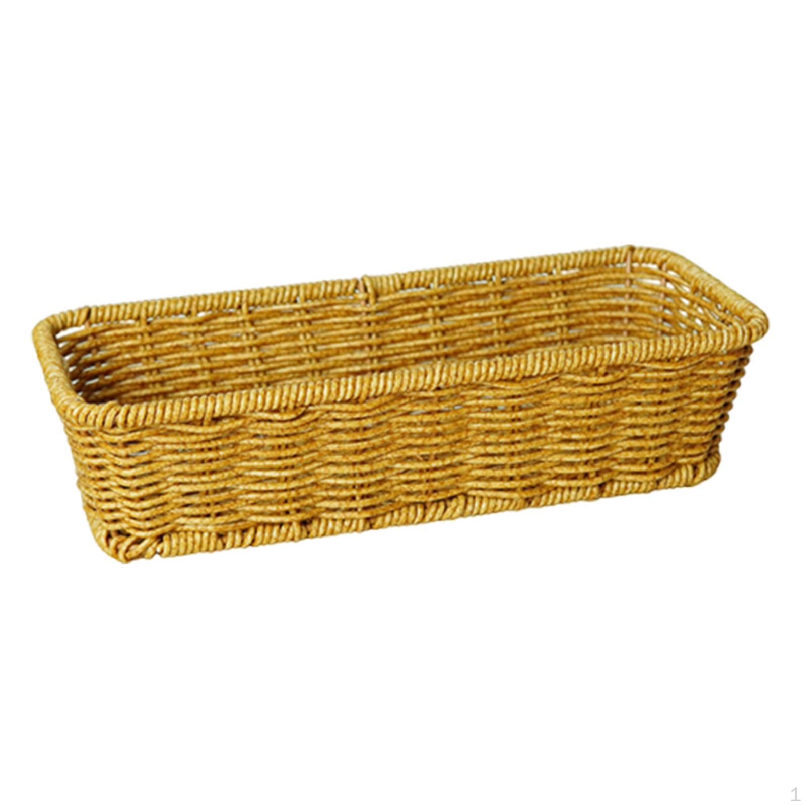 

Decorative Woven Basket for Fruits And Vegetables, Desk Organizer Bedroom, Dorm, Restaurant, S