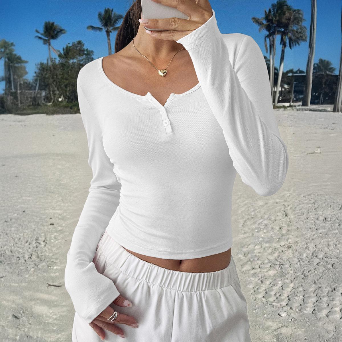 

European and American Y2K Spice Girls Style Versatile Long Sleeve Top T-Shirt Women s Autumn S