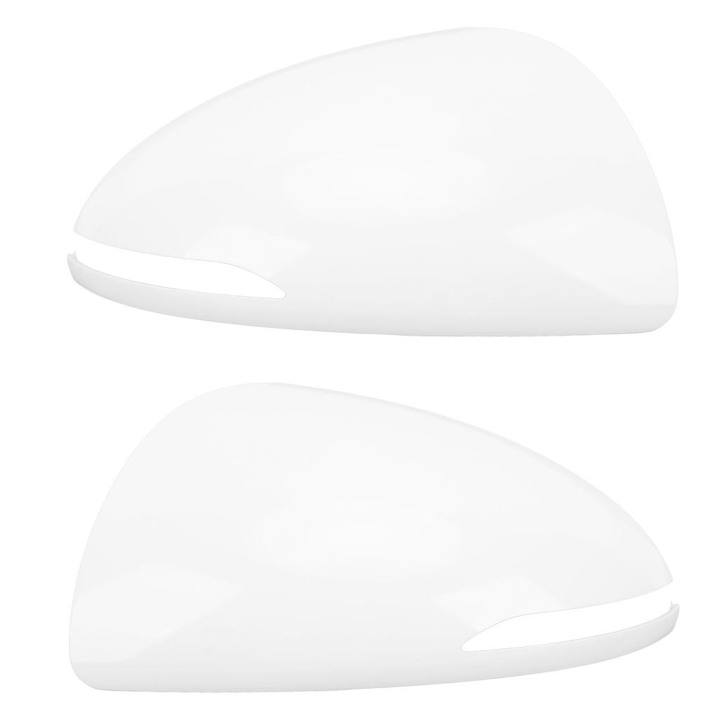 Door Mirror Covers Scratch Resistant Weatherproof White Rear View Mirror Shell Housing for Sonata 20