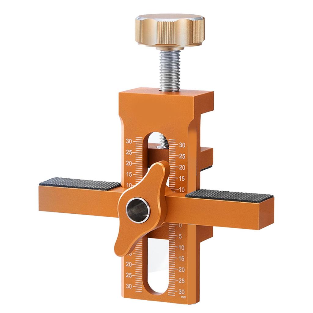 Aluminum Alloy Cabinet Door Mounting Jig with Support Arms and Holes for Easy Door Installation