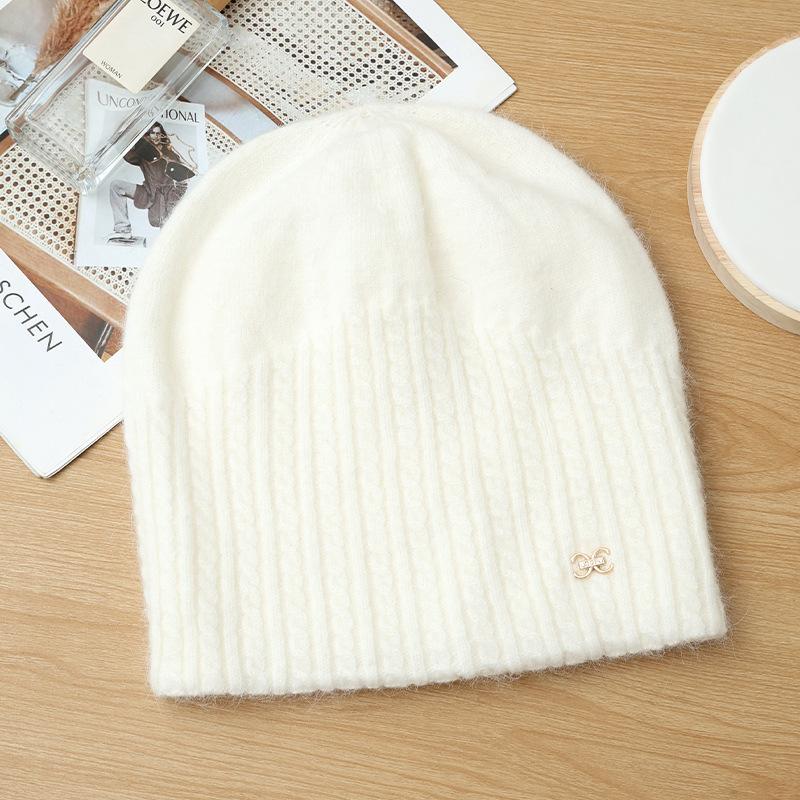 

Корейская универсальная шапка-бини из теплого кроличьего ворса, осенне-зимняя, для активного отдыха на открытом воздухе, ветрозащитная шерстяная шапка, шапка с крючком для большой головы One Size