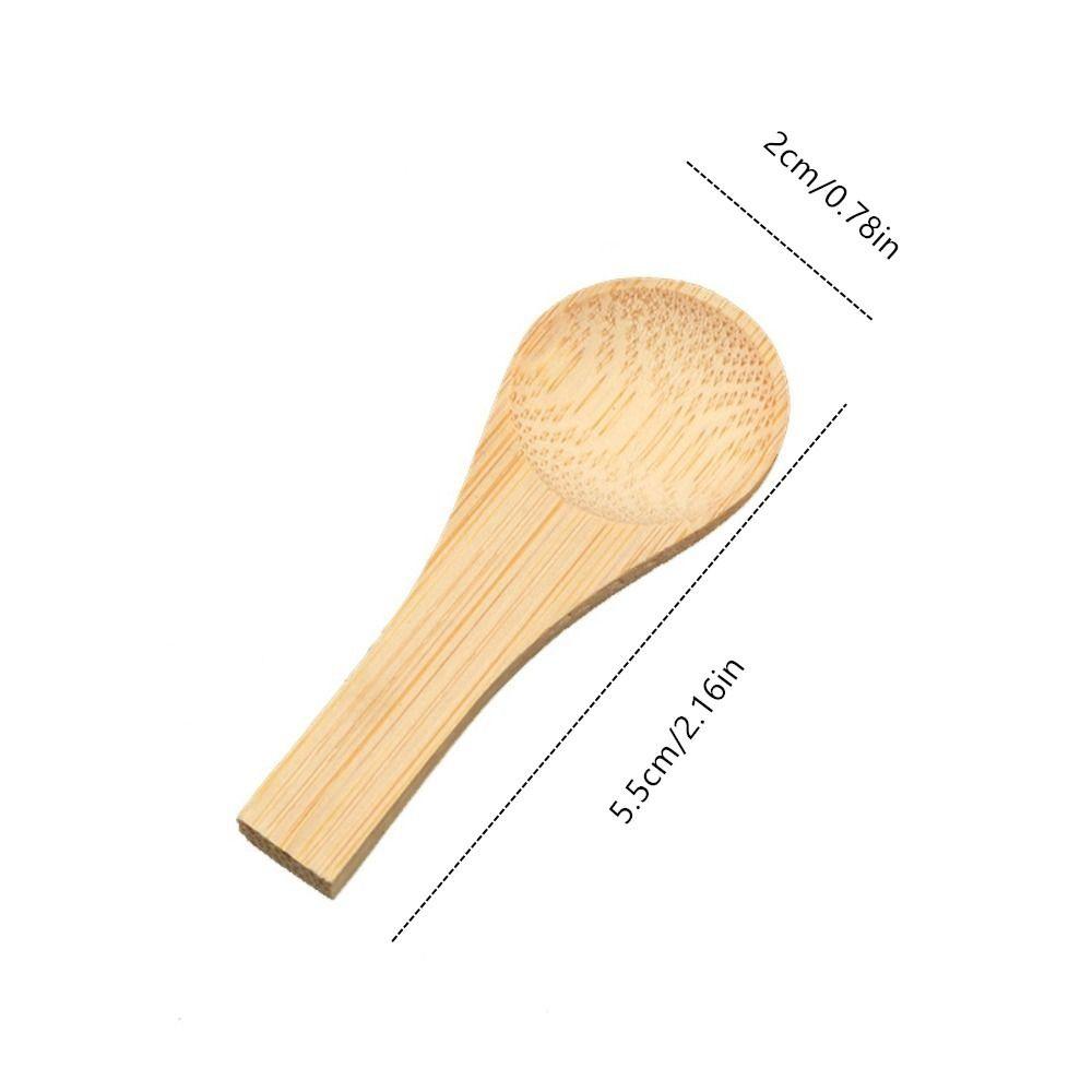Wooden Tiny Wooden Spoons 2.16 In Handmade Bamboo Tiny Spoons Salt Spoons  For Ice Cream