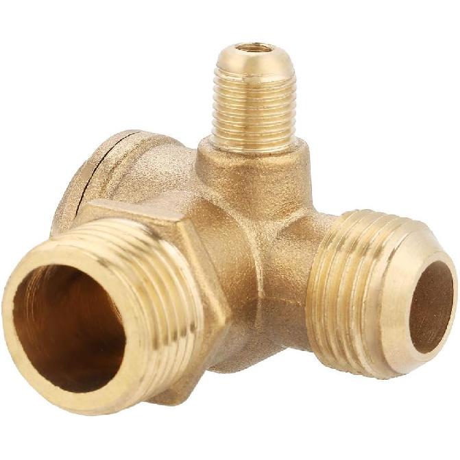 Brass Check Valve,Male Thread 90 Degree Brass Air Compressor Check Valve Spare Parts 20 * 19 * 10mm