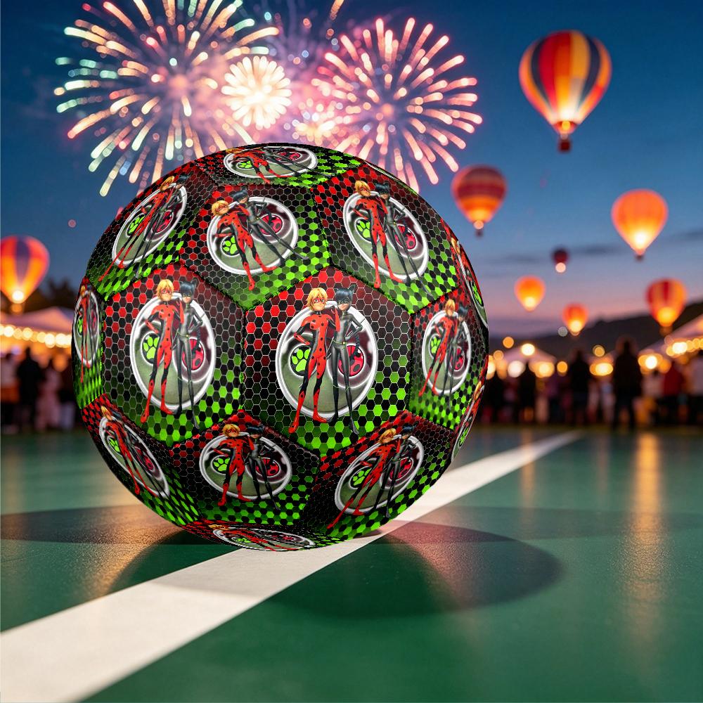1pc Ladybug Pattern Football, Size 5 Soccer Ball Outdoor Athletic Training Ball, Unique Style, Exquisite Holiday Gift