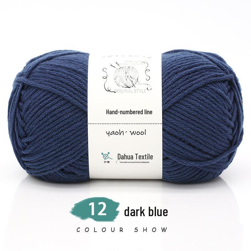 Hand-Knitted Medium-Thick Milk Cotton Yarn Scarf, Neck Warmer & Hat DIY Kit