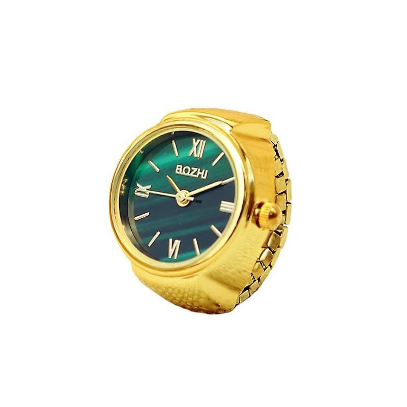 1Pc Mini Watch Creative Ring Quartz Movement Fashion Accessories  Alloy Shell Finger Watch Jewelry Women Ring Gift