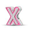 New In Copper Color Zircon Collection Pink 26 Letters Bead Charms Compatible With Pand 3mm Bracelets Do It Yourself Charm Pendant Woman Jewellery