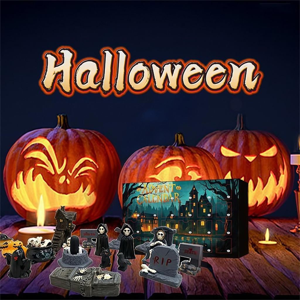 Halloween 3D Rășină Decorativ Numărătoare Inversă Blind-box 24 Piese