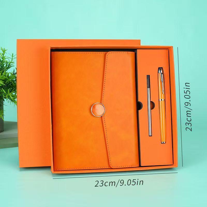 Customizable A5 PU Leather Notebook with Buckle, for Business or Diary Use - Loose-leaf Design.