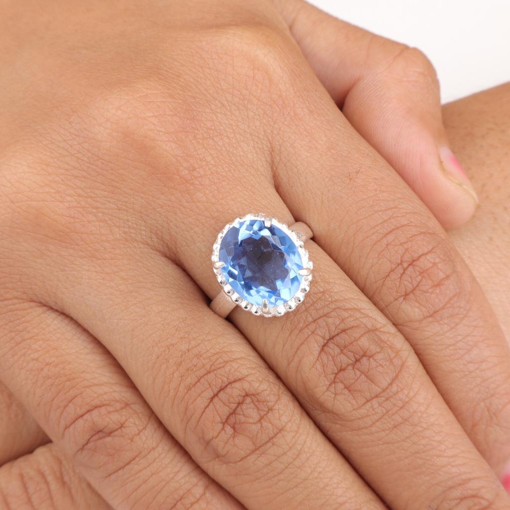 Natural Tanzanite Gemstone 925 Sterling Silver Handmade Jewelry Ring For Gift RR-28-2