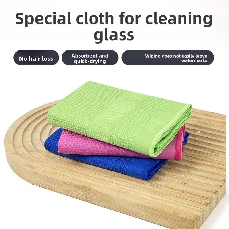 Gap-free Glass Cleaning Cloth for Mirrors, Bathroom Use, Water-absorbing Kitchen Towels, No Water Marks, Magical Seamless Cleaning Cloth