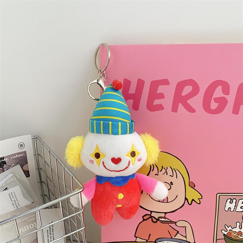 Cartoon Clown Three-dimensional Joke Plush Doll Circus Pendant Halloween Doll Ornament Gift Gift