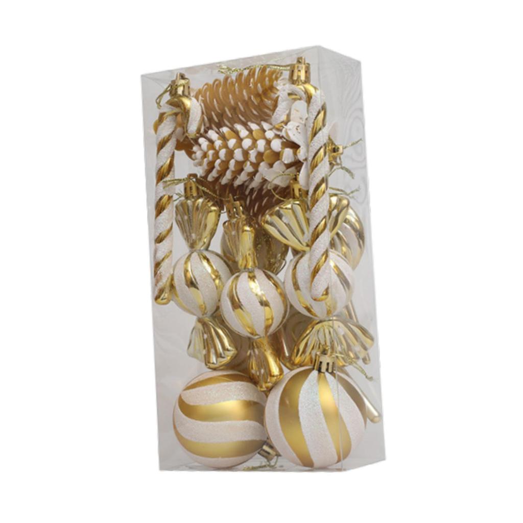 15Pcs Christmas Hanging Ornaments Decorative Xmas Balls Baubles for Holiday