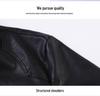 Men’s Slim Fit Leather Jacket with Velvet Lining - Casual Plus Size Lapel Outerwear for Autumn and Winter
