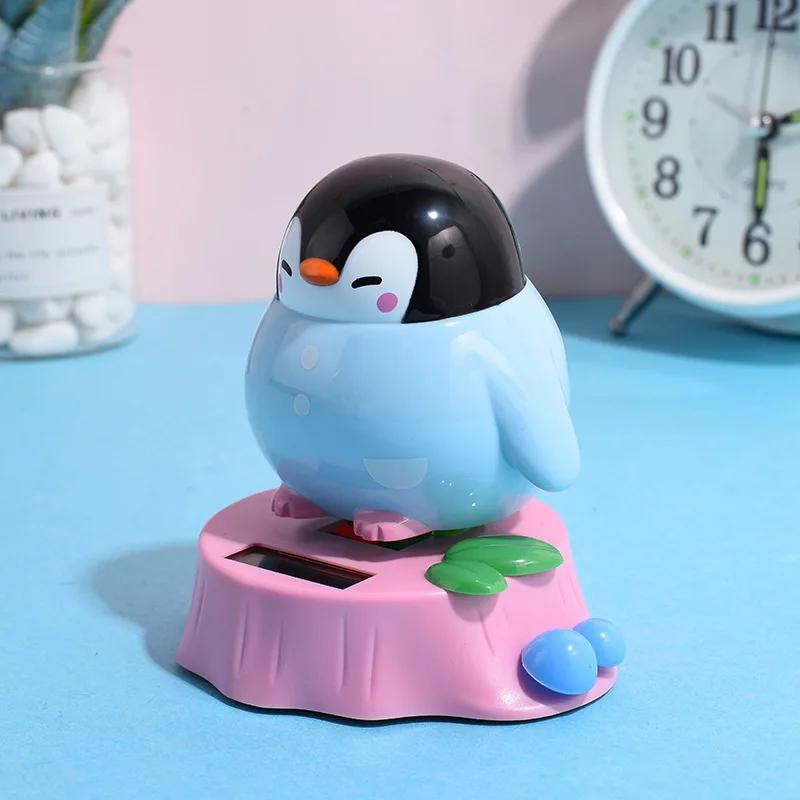 

New Cute Solar Powered Swinging Penguin Doll Auto Ornament Cartoon Kids Toy Gift Car Dashboard Accessories Fun Home Decoration