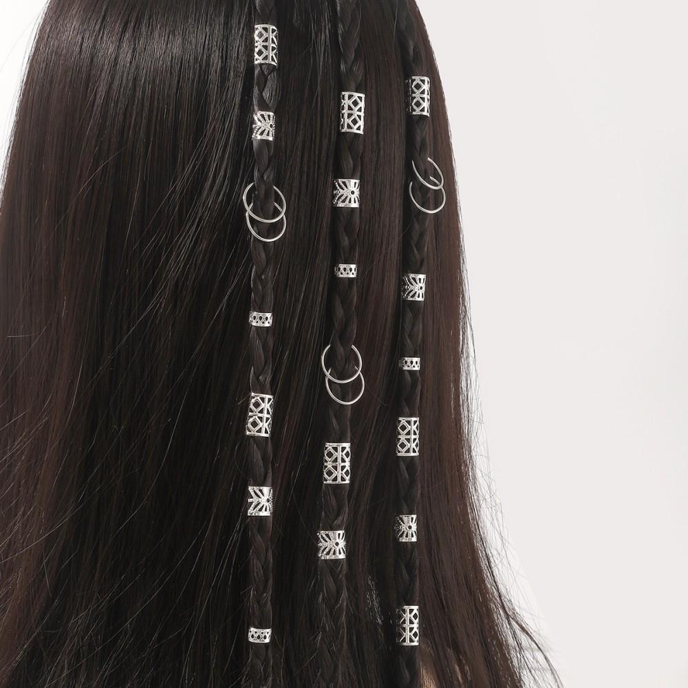 80pcs Dreadlock Hair Beads Alloy Hollow Hair Braid Rings For Girls Women Stylish Hair Jewelry Locks for Braids Hair Accessories