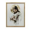 Jesus with the Lamb Jesus with the Lamb, 30X40 Cm, Light Oak Wooden Frame, Matte Paper 230 Gsm