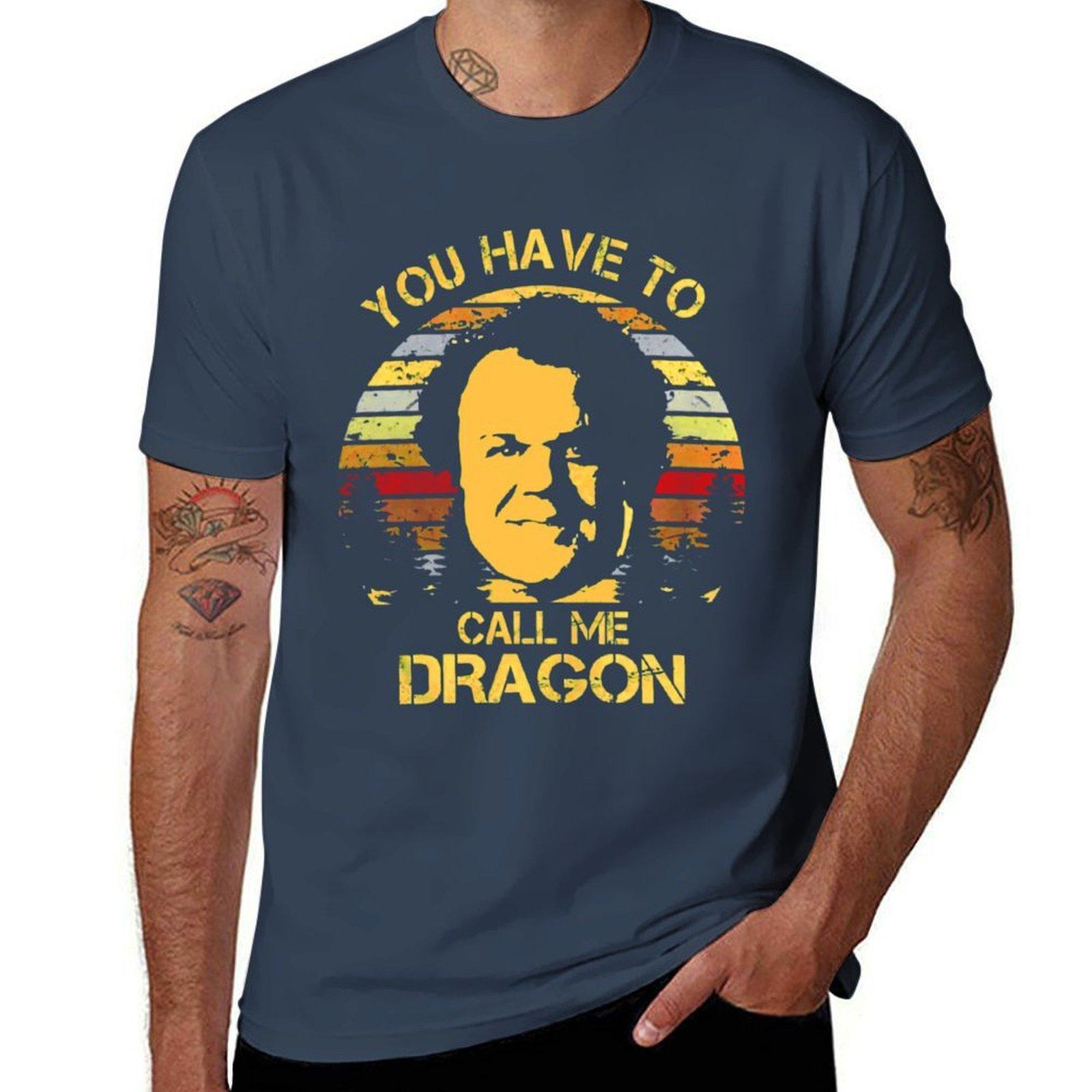 You Have To Call Me Dragon Vintage Tshirt Minimal Art Print Tshirt S