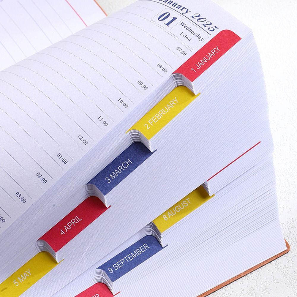 English 2025 Schedule Planner Notepad 12 Months Diary Writing Pads 365 Days Notepad  Stationery