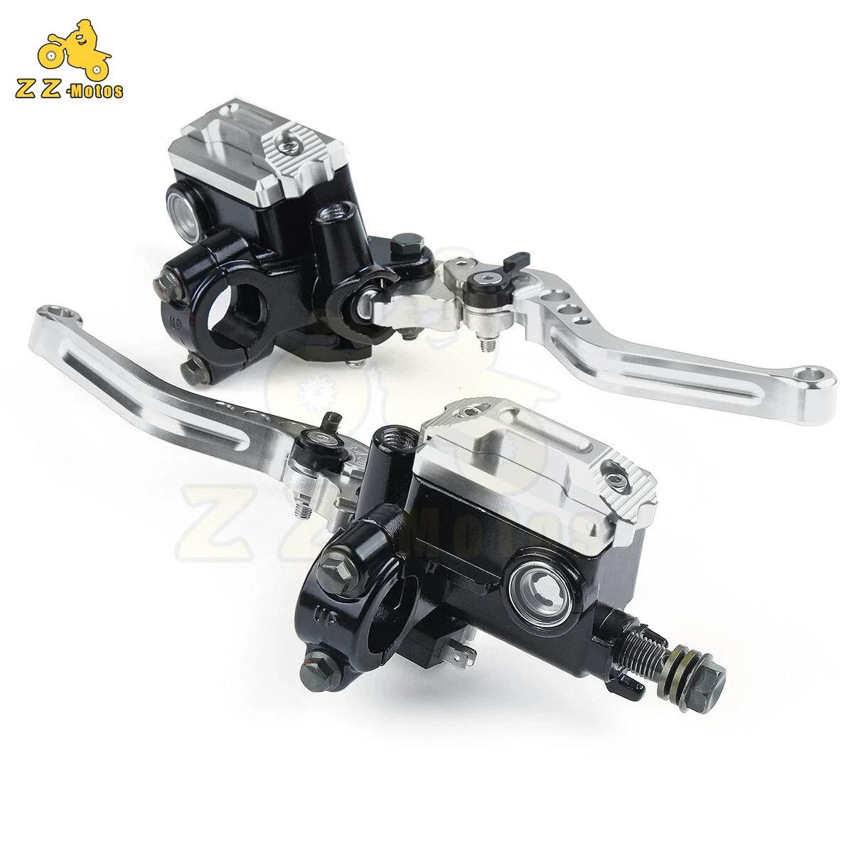 7/8  Motorcycle Master Cylinder Hydraulic Brake Pump Clutch  50CC-300CC Lever Hydraulic Brake Pump Clutch Handle Handlebar серебряный