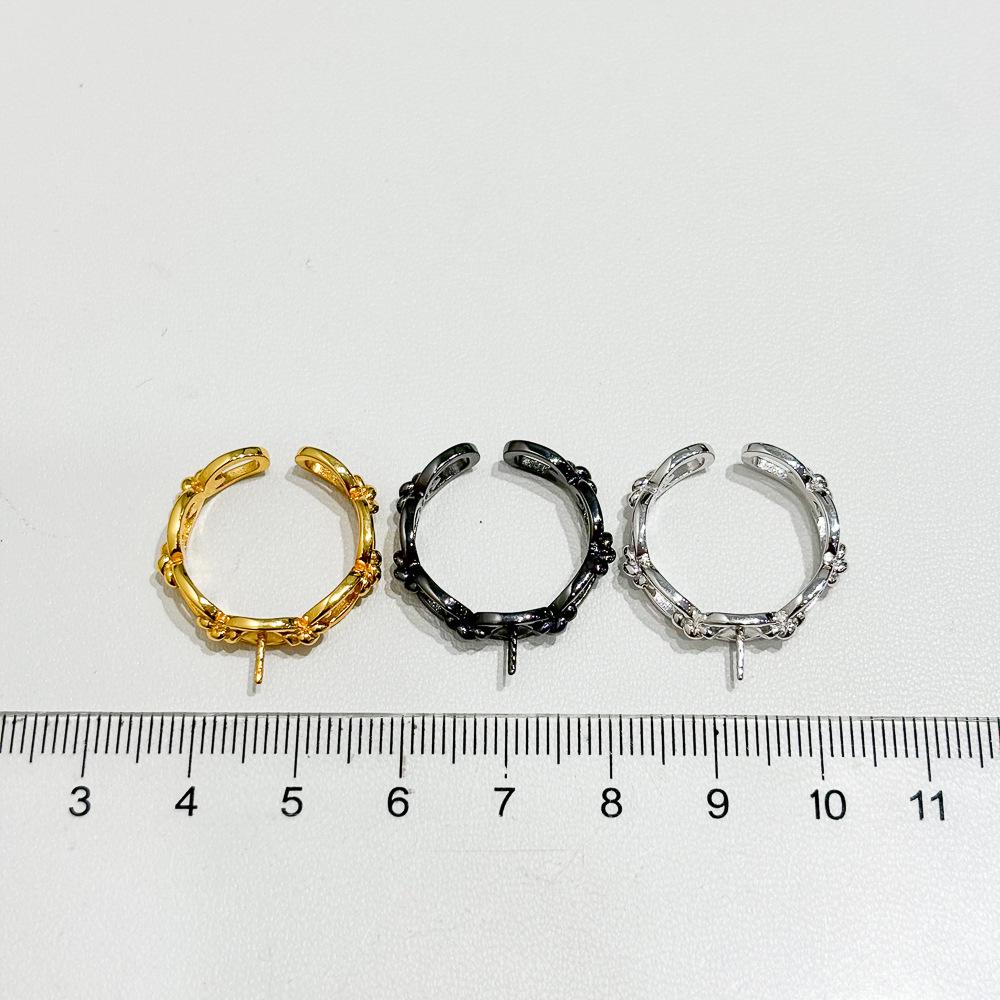 S925 Sterling Silver DIY Pearl Ring Blank for 9-13mm Round Pearls