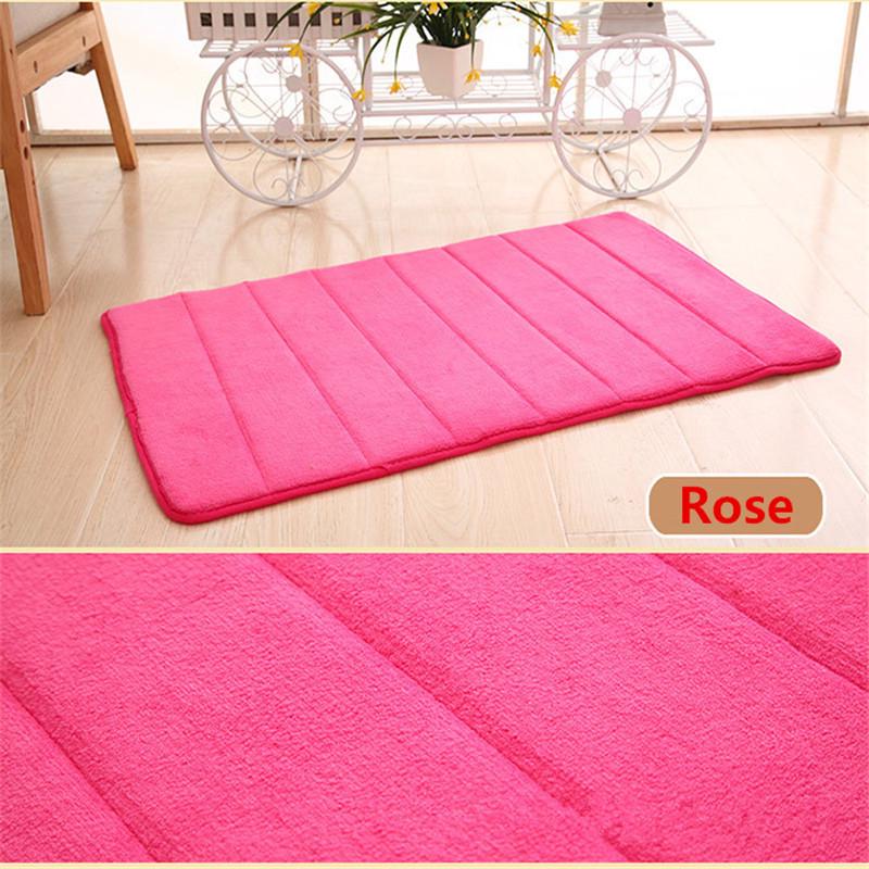 40×60cm Bath Mat Bathroom Carpet Water Absorption Rug Shag Memory Foam Bathroom Mat Kitchen Floor