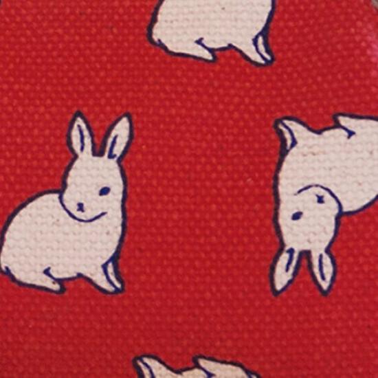 Square Coin Purse Animal Series [Goshiki Hanpu] 2.5mm (with Beads) (Rabbit)